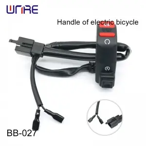 BB-027 Basic E-Bike Handlebar for Beginners Simple Horn Signal Controls Fits Common E-Mopeds