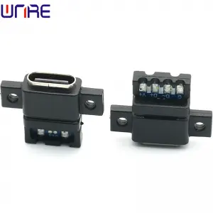 TYPE-C-00040 Power Connector With Upper And Lower Locking Screws Buckle USB Interface Socket