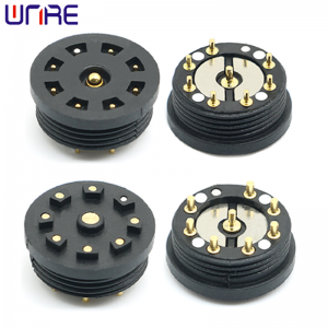 Pogopin Magnetic Connector A13-14mm-8P Male Female Adsorption Circular Threaded Charging Port