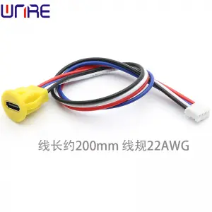 Circular Type-c-00180 Fast Charging Data Cable Connector 4P USB Power Connector Female Socket