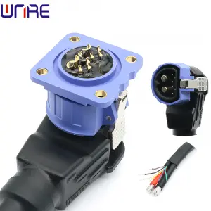 Energy Storage Connector M36 2+6 Connector 120A High Current Male with wire Power Plug