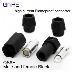 QS8H High current flameproof connector Male and female Black/Red 110A PA66 Silver-plated brass Chargers