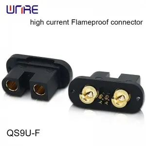 QS9U High current flameproof connector Male and female 160A PA66 Gold-plated brass E-bikes