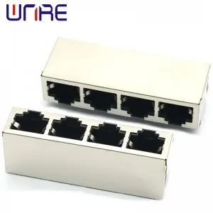 RJ45-59-1X4 With Shielding With Shell Crystal Head Female Network Socket Connector Interface