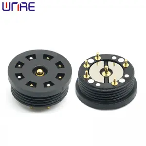 Male Female Magnetic Connector Circular Threaded A13-14mm-6P Pogopin Magnet Charging Port