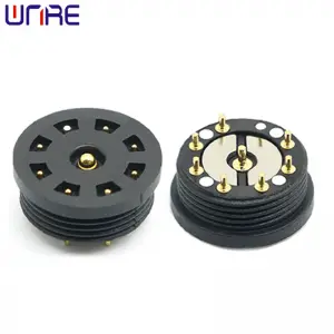 Pogopin Magnetic Connector A13-14mm-8P Male Female Adsorption Circular Threaded Charging Port