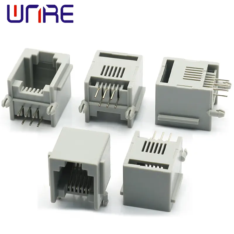 RJ45-5521-1X1-6P6C With Ears Network Socket Connector Interface Module Connector Telephone Socket