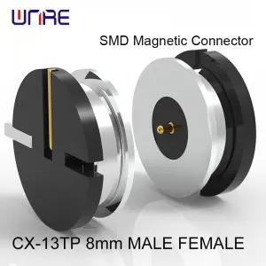 CX-13TP SMD Magnetic Connector Pogopin Customizable Male Female Charging Socket For IndustrialRobot EVCharging Wireless Charging