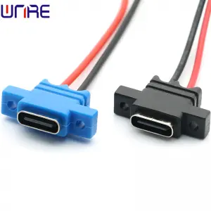 Type-c-00100 Upper And Lower Locking Screws 2P Fast Charging Data Cable USB Power Connection Socket