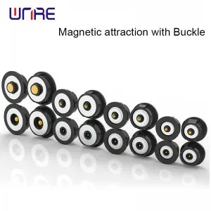 Magnetic Attraction With Buckle Male Female Connector High-Power Circular Magnetic Charging Port PogoPin Contacts