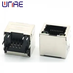 RJ45-56 With Light And Shell New Module Connector 8P8C Crystal Network Socket Connector Interface