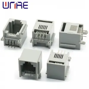 RJ45-5521-1X1-6P6C With Ears Network Socket Connector Interface Module Connector Telephone Socket