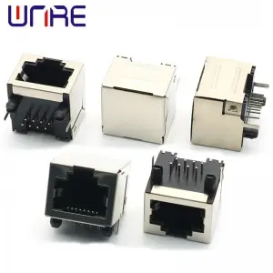 RJ45-56 With Shell Without Light 8P8C Network Socket Connector Interface Crystal Head Connector