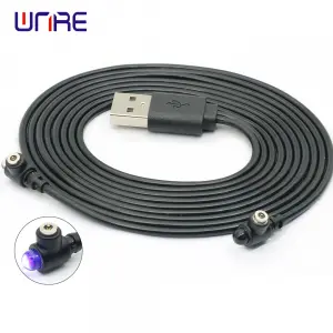 CX-4mm-LED Magnetic Connector Power Supply With Wire Charging Interface Terminal USB Male Connector