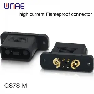 QS7S High current flameproof connector Male and female 60A PA66 Gold-plated brass