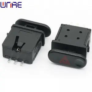 Danger alarm double-flash tripod self-locking button switch electric vehicle switch accessories button