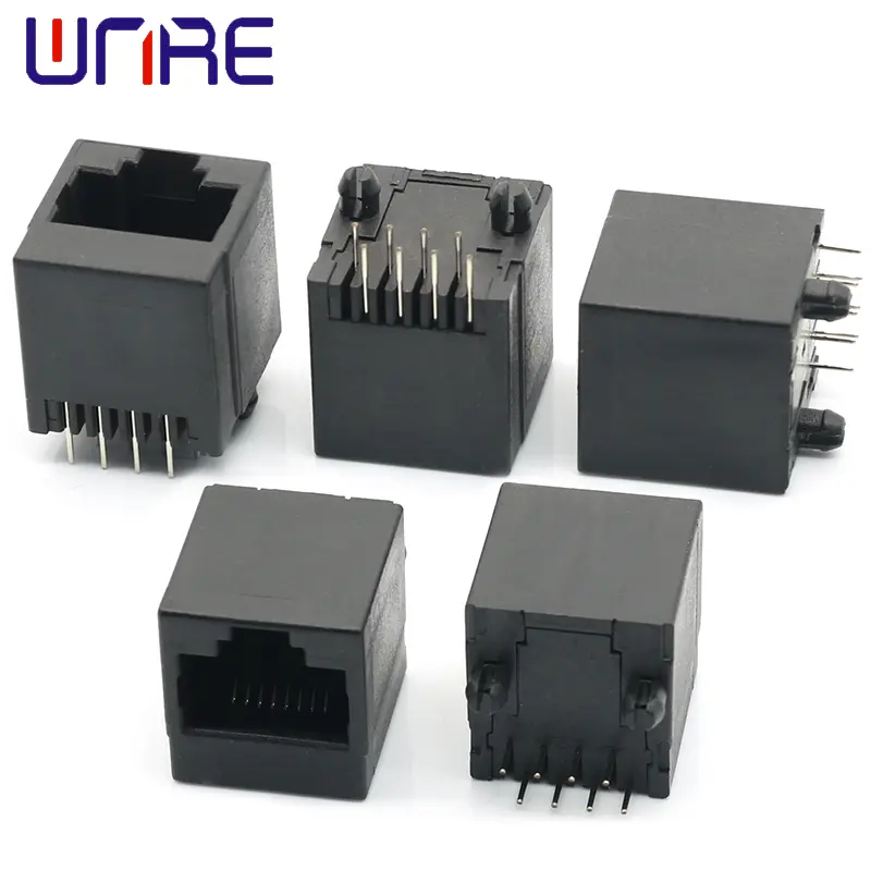RJ45-524 All Plastic Without Light Crystal Head Network Socket Connector Interface1