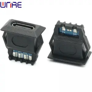 TYPE-C-00010 Connector Waterproof Buckle Inclined USB Interface Charging Micro Socket