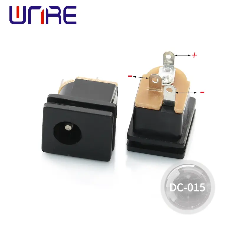 Vertical three-pin straight socket DC-015 large current power socket all copper Featured Image