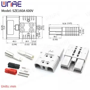 Energy Storage Connector SZE160A 600V Wiring Terminal Plug Charging Socket Port Battery Interface