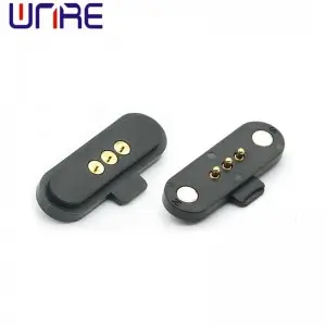 Factory supplied Customized Brass Gold Plated 4 Pins Pogo Pin Connector Contact Pin