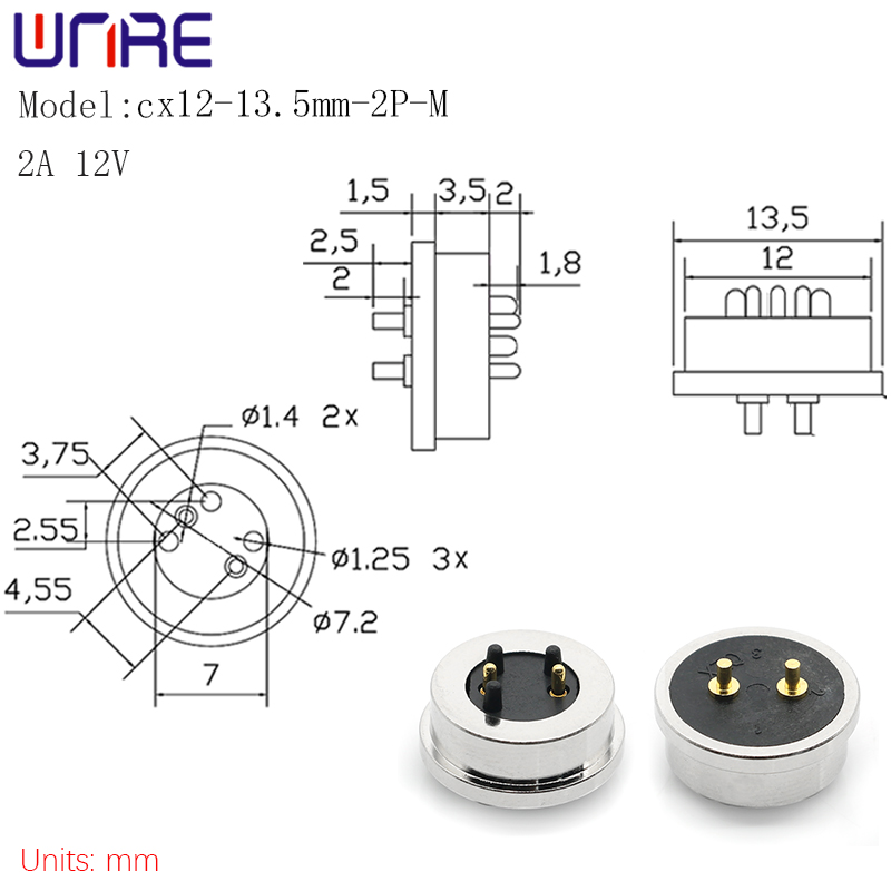 2Pin Circular Magnetic Connector Charging Port4