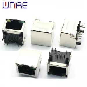 RJ45-56 With Light And Shell Network Socket Connector Interface Crystal Head Module Connector