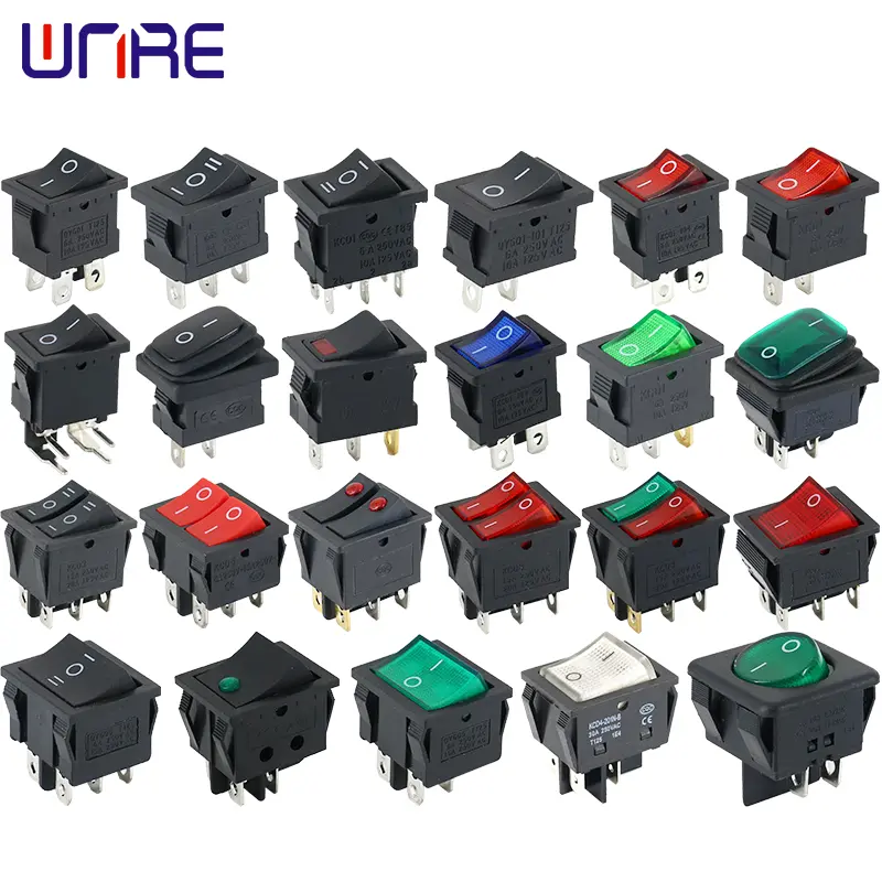What are the PINs and gears for rocker switches?