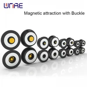 Magnetic Attraction With Buckle Male Female Connector High-Power Circular Magnetic Charging Port PogoPin Contacts