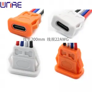Snap Plane 4P Type-c-00140 Waterproof Port Fast Charging Female Socket USB Power Connector