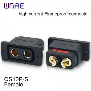 QS10P-S High current flameproof connector Male and female 210A Gold-plated Energy Storage