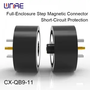 CX-QB4-20mm Full-Enclosure Step Short-Circuit Protection Magnetic Connector Customizable MaleFemale Pogopin For Drone EVCharging
