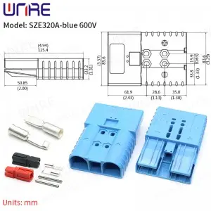 SZE-320A Energy Storage Battery Connector Wiring Terminal Plug Charging Socket Interface Connector