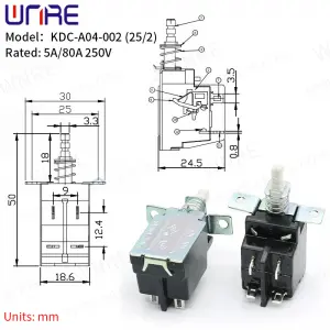 KDC-A04-002(25-2) Power Switch Button Home Appliance Switch With Spring Self-locking Button