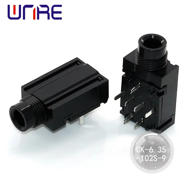 High quality material CK-6.35-102S-9 Headphone socket, high quality metal material, black
